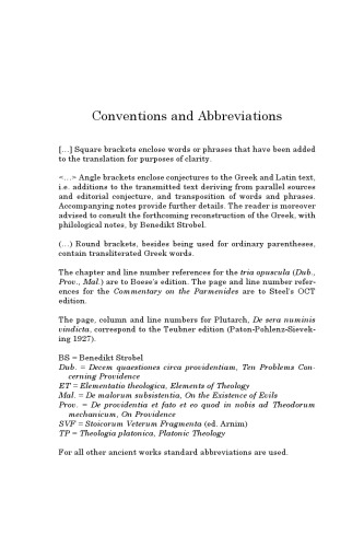 Proclus: Ten Problems Concerning Providence