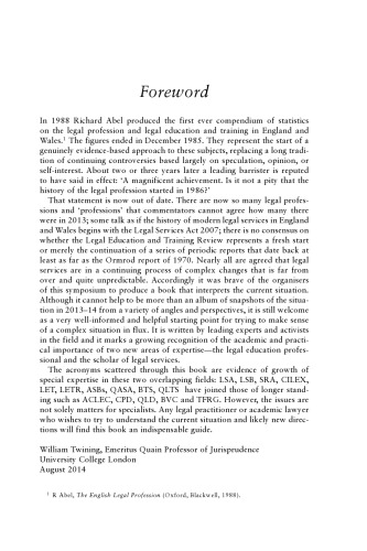 The Futures of Legal Education and the Legal Profession