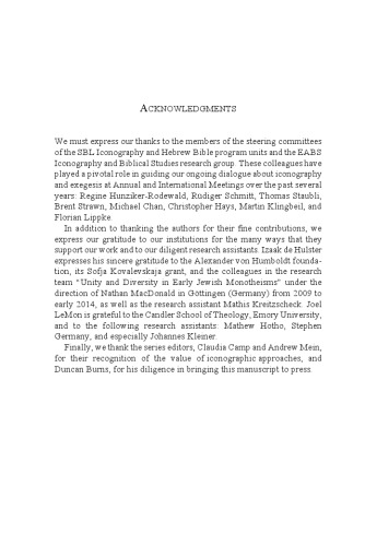 Image, Text, Exegesis: Iconographic Interpretation and the Hebrew Bible