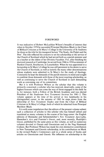 The New Testament and Gnosis: Essays in honour of RobertMcL.Wilson