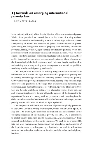 International poverty law: An emerging discourse