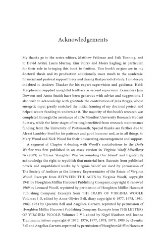 Virginia Woolf’s Late Cultural Criticism: The Genesis of ‘The Years’, ‘Three Guineas’ and ‘Between the Acts’