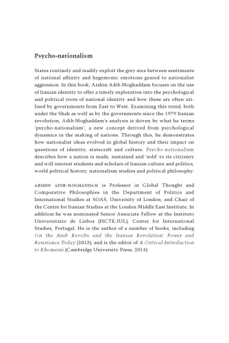 Psycho-nationalism: Global Thought, Iranian Imaginations