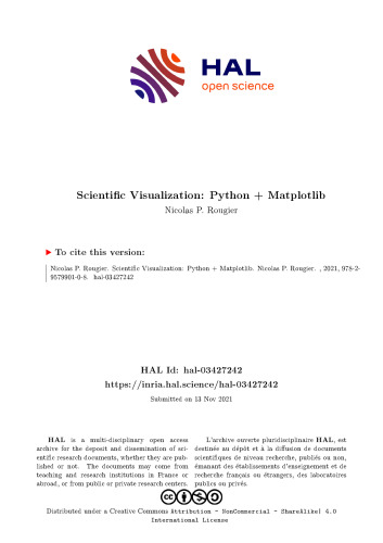 Scientific Visualization: Python + Matplotlib