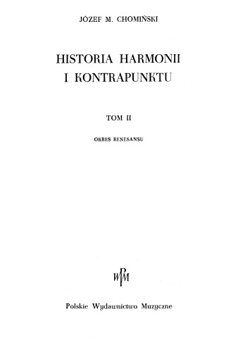 Historia harmonii i kontrapunktu