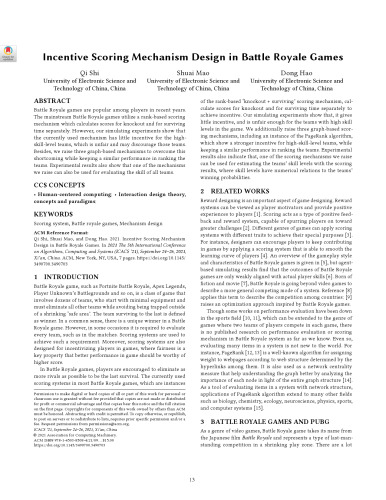 Incentive Scoring Mechanism Design in Battle Royale Games