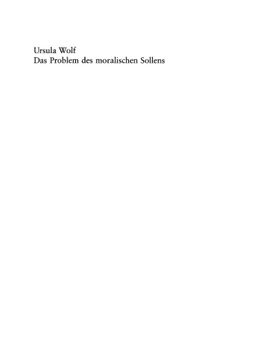 Das Problem des moralischen Sollens