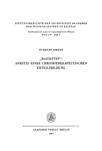 „Basimetry“: Ansätze einer chronotherapeutischen Urteilsbildung