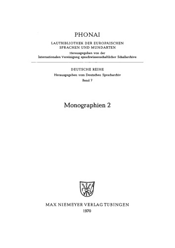 Monographien: 7 Jestetten, Kr. Waldshut. Freising. Erbstadt, Kr. Hanau