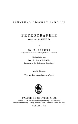 Petrographie (Gesteinskunde)