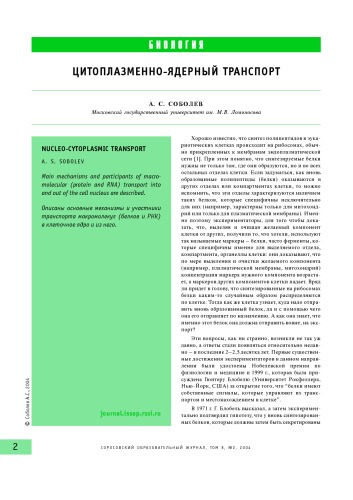 Цитоплазменно-ядерный транспорт