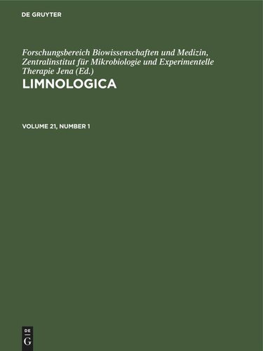 Limnologica: Volume 21, Number 1
