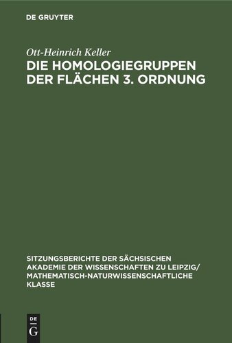 Die Homologiegruppen der Flächen 3. Ordnung