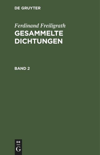 Gesammelte Dichtungen: Band 2