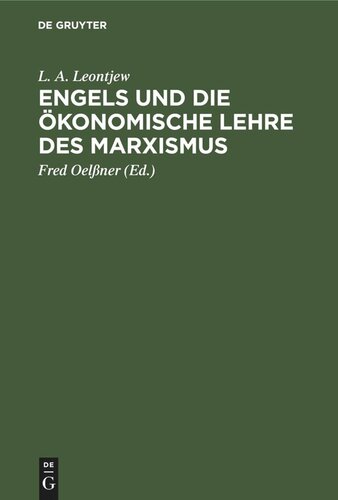 Engels und die ökonomische Lehre des Marxismus