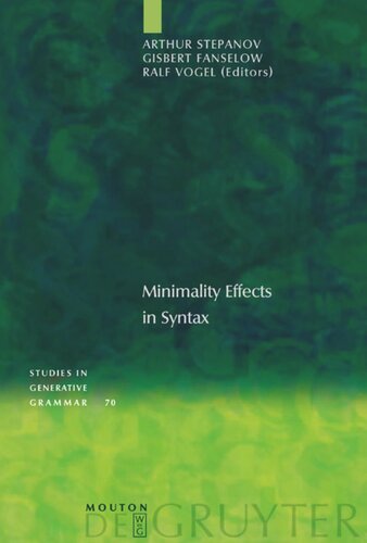 Minimality Effects in Syntax