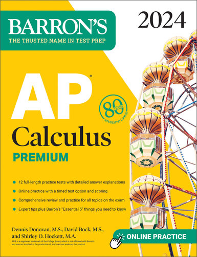 AP Calculus Premium, 2024: 12 Practice Tests + Comprehensive Review + Online Practice
