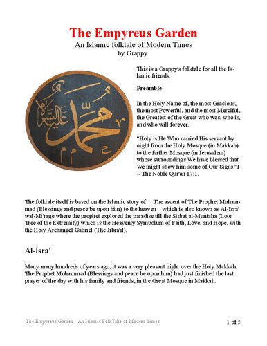 The Empyreus Garden - An Islamic FolkTale of Modern Times