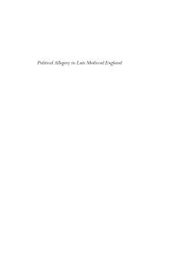 Political Allegory in Late Medieval England