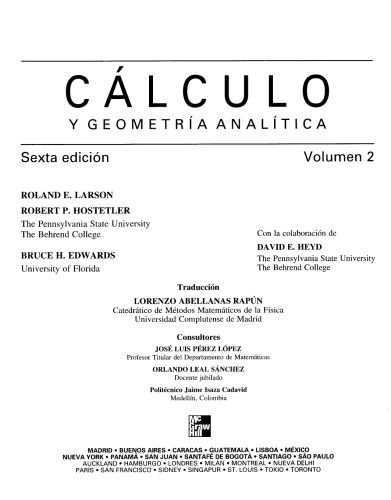 Calculo - Geometria Analitica / Calculus-Analytical Geometry