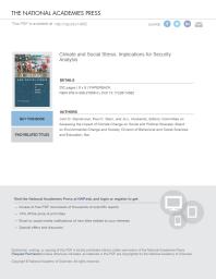 Climate and Social Stress : Implications for Security Analysis