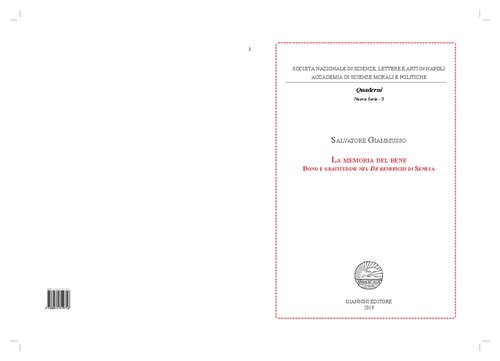 La memoria del bene. Dono e gratitudine nel De beneficiis di Seneca