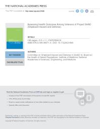 Assessing Health Outcomes among Veterans of Project SHAD (Shipboard Hazard and Defense)