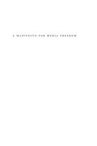 Manifesto for Media Freedom