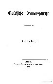Baltische Monatsschrift