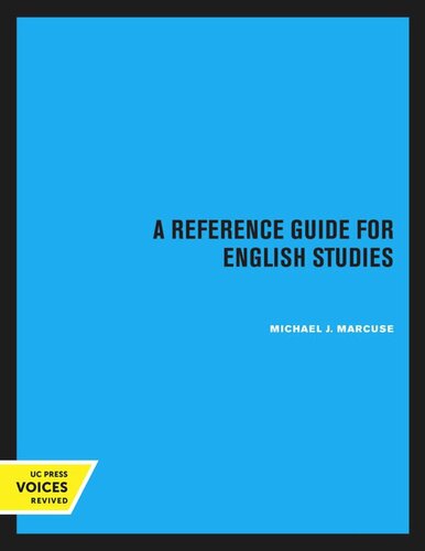 A Reference Guide for English Studies