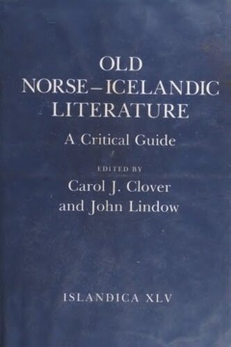 Old Norse-Icelandic Literature: A Critical Guide
