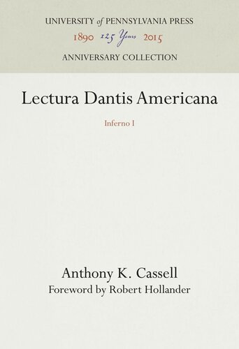 Lectura Dantis Americana: Inferno I