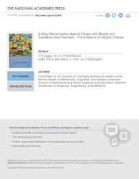 Ending Discrimination Against People with Mental and Substance Use Disorders: The Evidence for Stigma Change