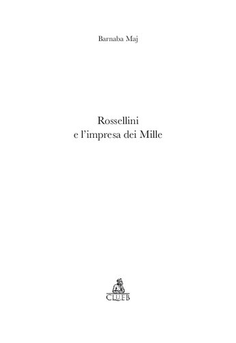 Rossellini e l'impresa dei Mille