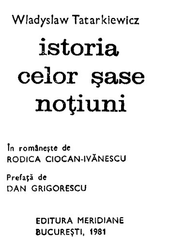 Istoria celor sase notiuni