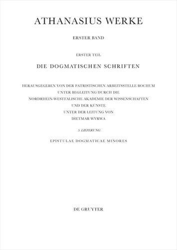 Werke: Lfg 5 Epistulae Dogmaticae Minores