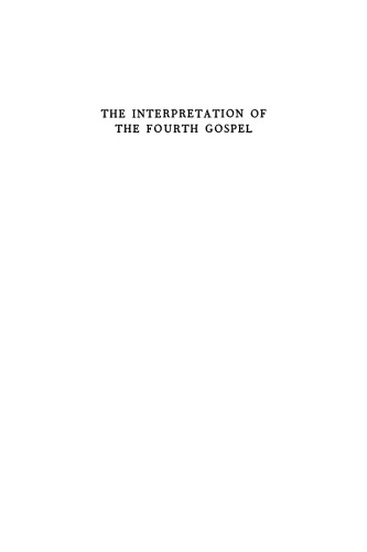 The Interpretation of the Fourth Gospel