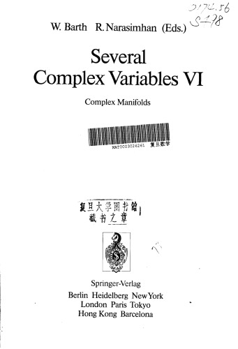 Several Complex Variables VI: Complex Manifolds (Encyclopaedia of Mathematical Sciences)