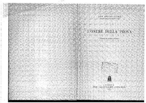 L'onere della prova