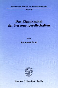 Das Eigenkapital der Personengesellschaften