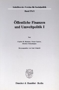 Öffentliche Finanzen und Umweltpolitik I