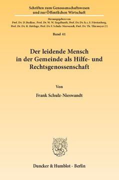 Der leidende Mensch in der Gemeinde als Hilfe- und Rechtsgenossenschaft