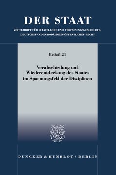 Verabschiedung und Wiederentdeckung des Staates im Spannungsfeld der Disziplinen