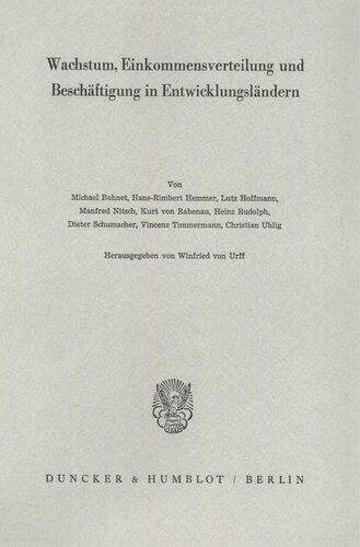 Wachstum, Einkommensverteilung und Beschäftigung in Entwicklungsländern