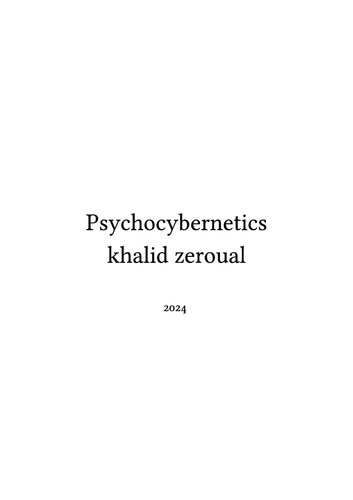 Psychocybernetics 2024