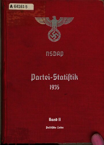 Partei-Statistik 1935. Band II