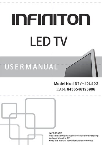 Infiniton INTV-40L502 user manual
