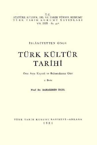 İslamiyetten Önce Türk Kültür Tarihi