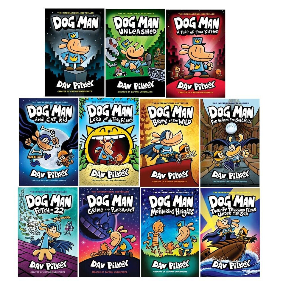 All Eleven Dogman dog man books including twenty thousand fleas under the sea