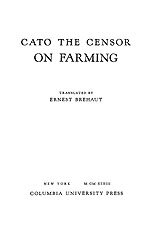 Cato, the Censor, on farming